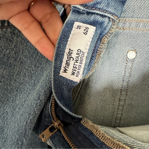 Wrangler gravity two tone acid wash westward 626 high rise boot cut jeans 28/32 - Picture 15 of 15